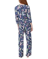 Hue Women's 2-Pc. Ultra Ribbed Printed Pajama Set