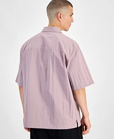 Mode of One Men's Relaxed-Fit Cotton-Blend Shirt, Created for Macy's