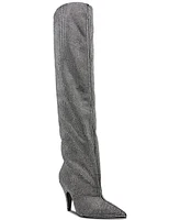 Steve Madden Women's Bellamie Rhinestone Knee-High Slouch Dress Boots