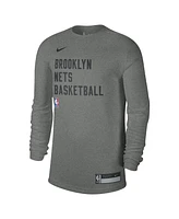 Nike Men's and Women's Heather Gray Brooklyn Nets 2023/24 Legend On-Court Practice Long Sleeve T-Shirt