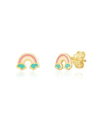 The Lovery Rainbow Enamel Stud Earrings