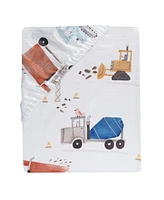 Bedtime Originals 4-Piece Construction Zone Gray/Navy/White Toddler Bedding Set