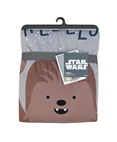 Lambs & Ivy Star Wars Rebels R2D2/C-3PO/Chewbacca Soft Faux Shearling Baby Blanket