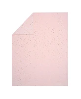 Lambs & Ivy Ballerina Baby Pink with Gold Stars 2-Sided Soft Baby Blanket