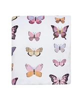 Lambs & Ivy Butterfly Dreams Ultra-Soft Fleece/Faux Shearling Baby Blanket