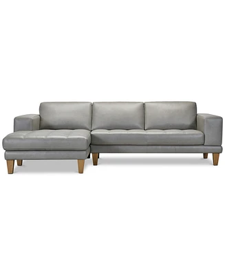 Niebee 2-Pc. Leather Sectional, Created for Macy's