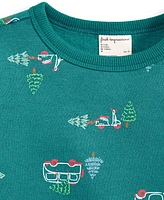 First Impressions Baby Boys Long-Sleeve Tree Transport-Print Fleece Sweatshirt, Created for Macy's