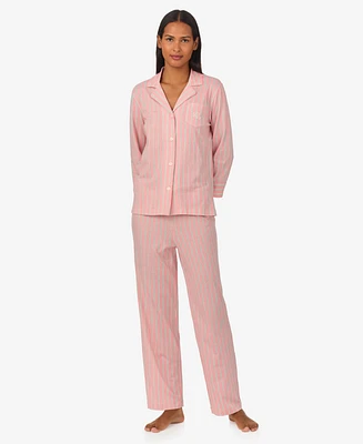 Lauren Ralph 3/4 Sleeve Notch Collar Pajama Set