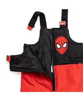 Marvel Boys Avengers Spider-Man Zip Up Winter Snow Bib Ski Pants to