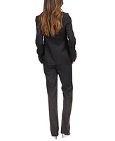 Michael Kors Women's Metallic Pinstripe Cutaway Blazer