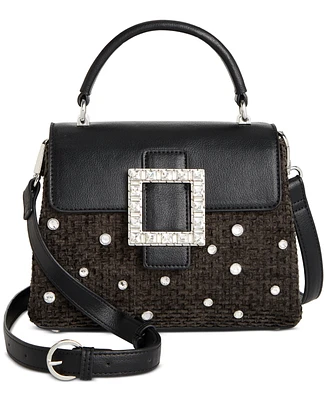 On 34th Tandii Woven Crystal Small Satchel Crossbody