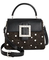 On 34th Tandii Woven Crystal Small Satchel Crossbody