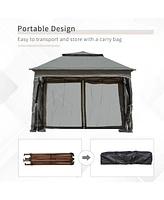 11' Pop Up Canopy with Removable Netting and Carry Bag