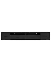 Streamdale Furniture Modern 90" Black Tv Stand with Storage