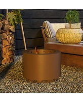 Streamdale Furniture Smokeless Fire Pit, 19" Portable Wood Burning Firepit with Poker