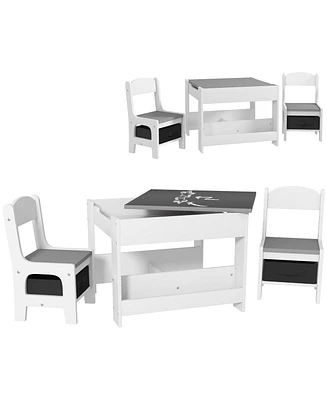 Streamdale Furniture 2-in-1 Kids Table and Chair Set with Reversible Tabletop