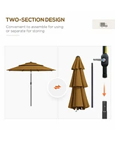 9FT 3-Tier Patio Umbrella with Tilt