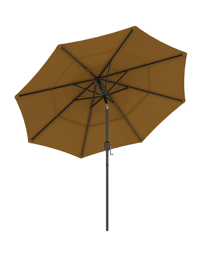 Simplie Fun 9FT 3-Tier Patio Umbrella with Tilt