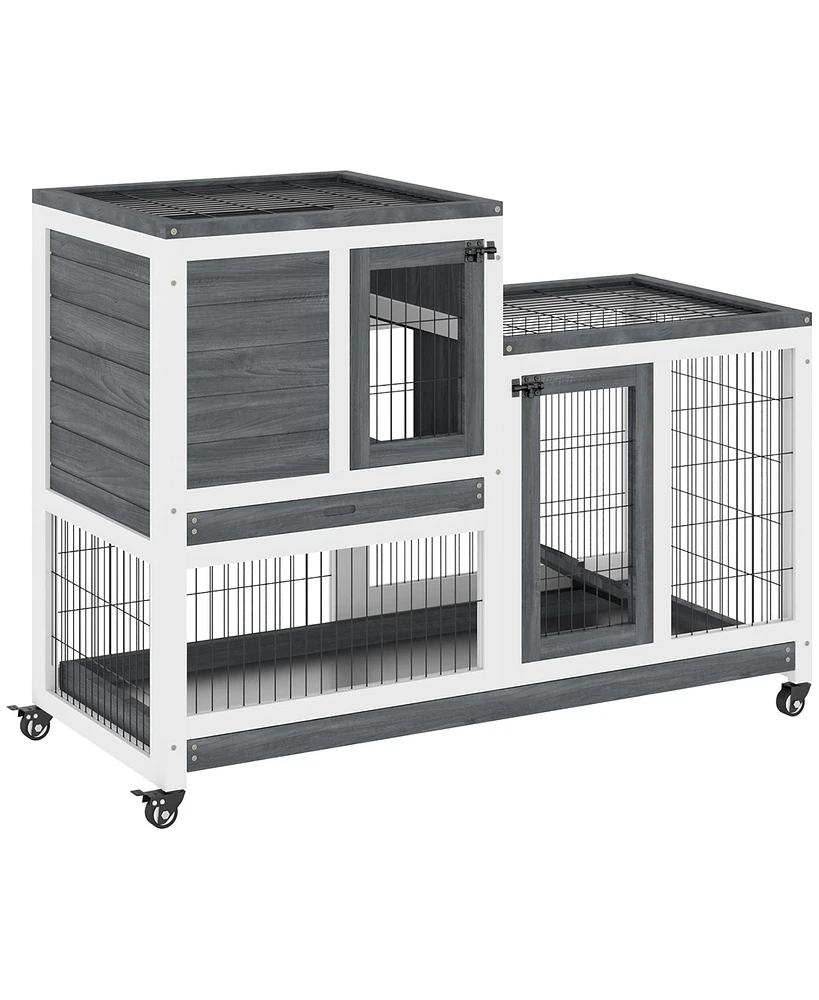 Streamdale Furniture Wooden Rabbit Hutch with Enclosed Run