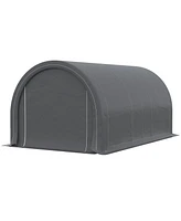 Streamdale Furniture Heavy-Duty Carport with Zippered Door and Uv Canopy