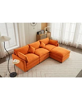 Simplie Fun Modern Sectional Sofa with Ottoman