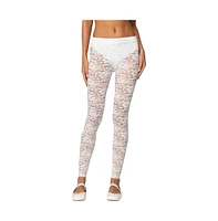 Edikted Women's Sheer Lace Leggings