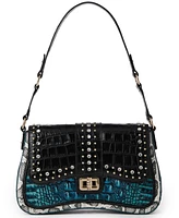 Brahmin Nerida Luminous Studded Embossed Leather Shoulder Bag