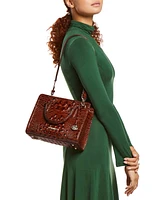 Brahmin Cami Caspian Brindle Leather Small Satchel