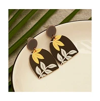 Sohi Women's Leaf Drop Earrings