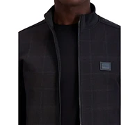 Karl Lagerfeld Paris Men's Plaid Track Jacket