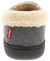 Levi's Men's Roger Faux-Sherpa Chambray Slippers