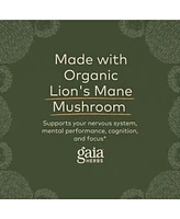 Gaia Herbs Organic Lion's Mane Mushroom - Brain and Nerve Support Supplement to Help Maintain Neurological Health