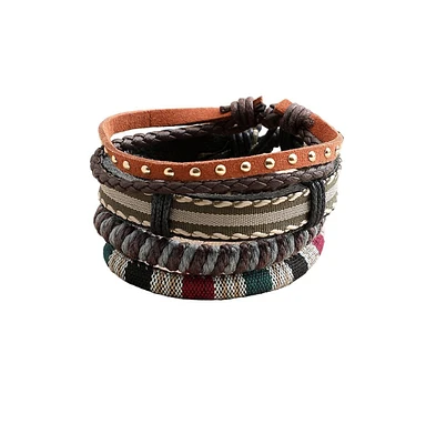 Sohi Women's Studded Multi-Layer Bracelet