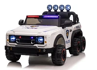 Streamdale Furniture Kids 24v Police Car Ride-On with Remote, Lights, Sounds, and Suspension