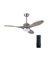 Sugift 48 Inch Wood Ceiling Fan with Led Lights and 6 Speed Levels