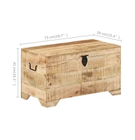 vidaXL Storage Chest Solid Rough Mango Wood