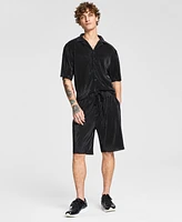 Tinsel Men's Plisse Drawstring 8-1/2" Shorts