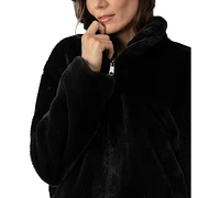 Sanctuary Women's Faux-Fur Long-Sleeve Short Coat