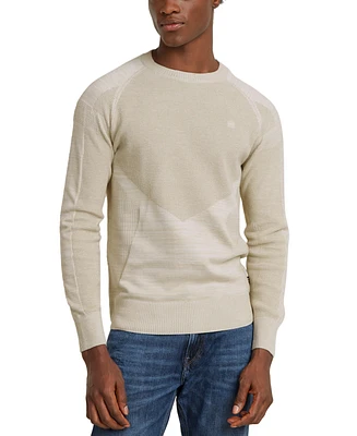 G-Star Raw Men's 3D Biker Regular-Fit Engineered-Knit Sweater