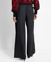 Dkny Women's High-Rise Wide-Leg Pintuck Pants