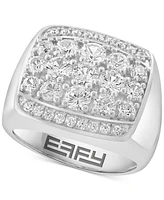 Effy Men's Zircon Cluster Ring (2-3/8 ct. t.w.) in Sterling Silver