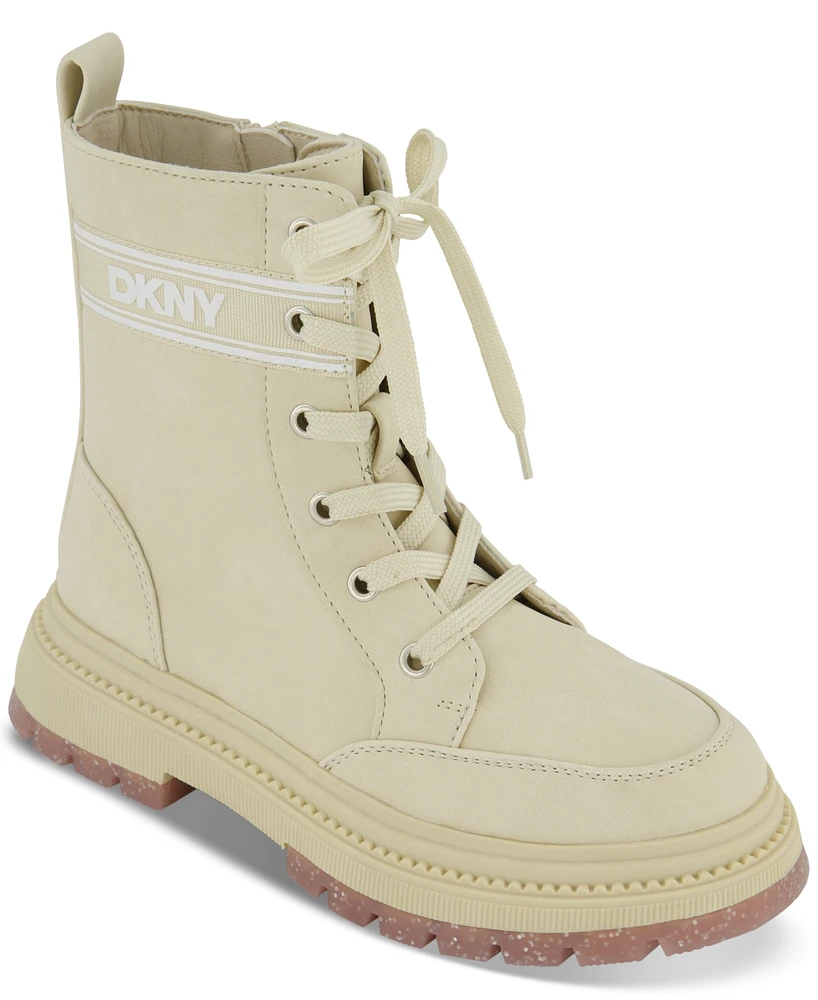 Dkny Little & Big Girls Crissa Logo Webbing Boots