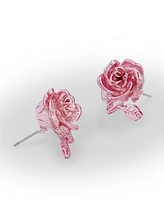 Betsey Johnson Pink Rose Stud Earrings