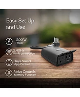 Brightech Smart Wi-Fi Dual-Socket Oudoor Plug with App Control, Timer, and Dimmer