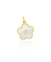 The Lovery Mother of Pearl Cherry Blossom Charm 14K Gold