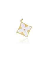 The Lovery Mother of Pearl Luxe Flower Charm 14K Gold 25 millimeters