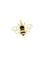 The Lovery Onyx Queen Bee Charm 14K Gold