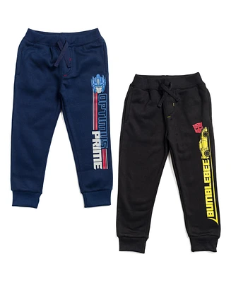 Transformers Boys Optimus Prime Bumblebee Fleece 2 Pack Pants to