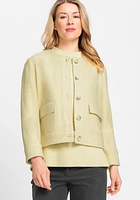Olsen Women's Cropped Boiled Wool Blend Jacket