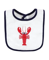 Hudson Baby Infant Boys Cotton Bibs, Butter Me Up Lobster, One Size